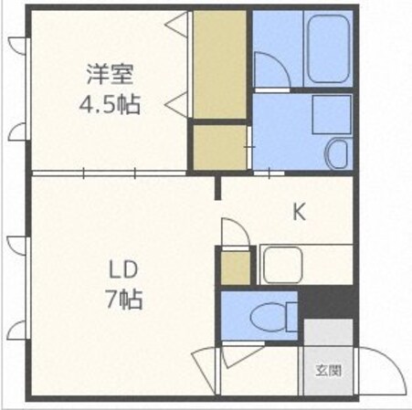 手稲駅 徒歩29分 1階の物件間取画像